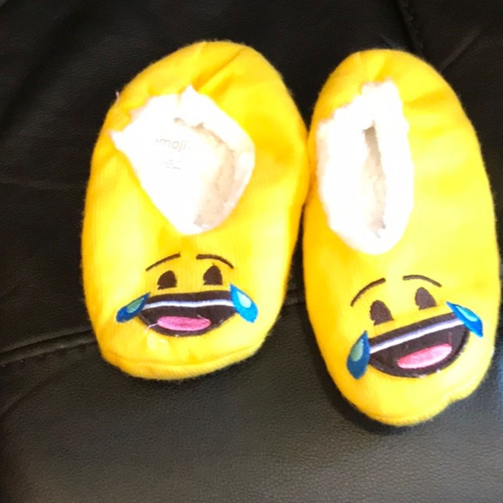 Emoji slip on booties